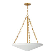 Artemis 6 Light Pendant in Natural Aged Brass