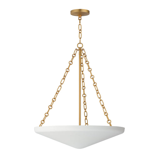 Artemis 6 Light Pendant in Natural Aged Brass