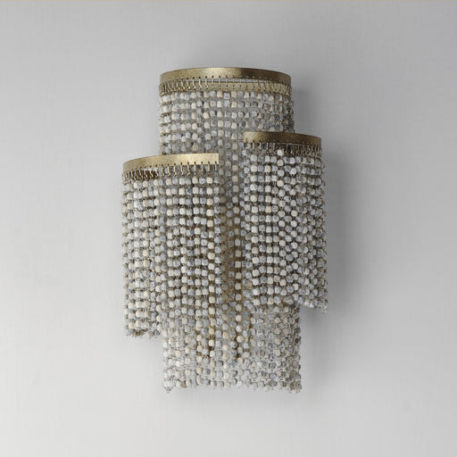 Fontaine 2 Light Wall Sconce in Golden Silver