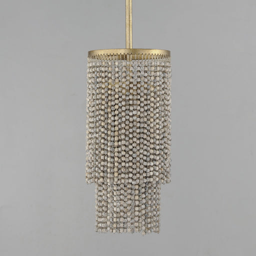 Fontaine 1 Light Pendant in Golden Silver