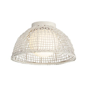 Cestino 1 Light Flush Mount in Weathered White