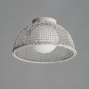 Cestino 1 Light Flush Mount in Weathered White