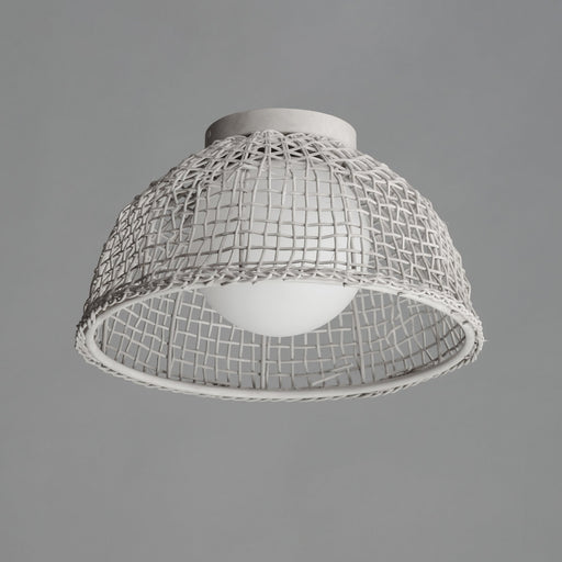 Cestino 1 Light Flush Mount in Weathered White