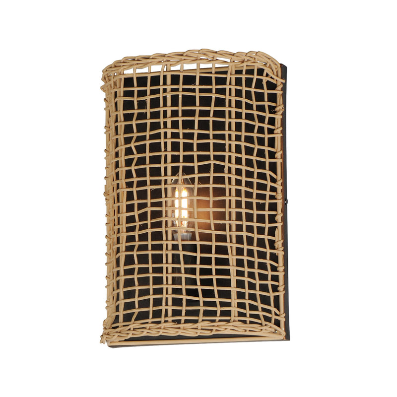 Cestino 1 Light Wall Sconce in Antique Bronze