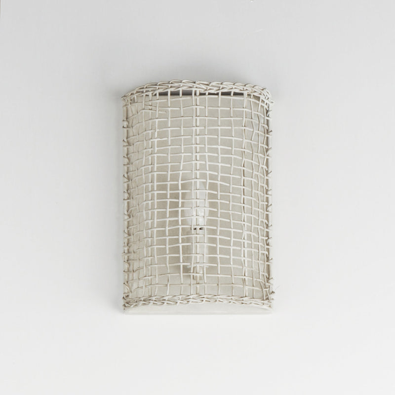 Cestino 1 Light Wall Sconce in Weathered White