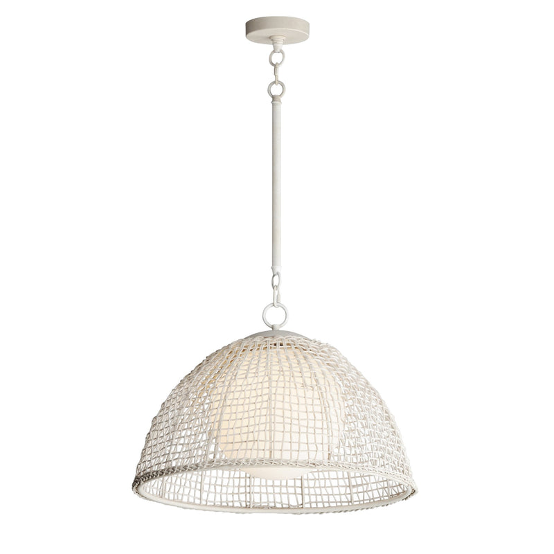 Cestino 1 Light Pendant in Weathered White