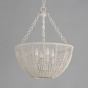 Cestino 21" 4 Light Pendant in Weathered White