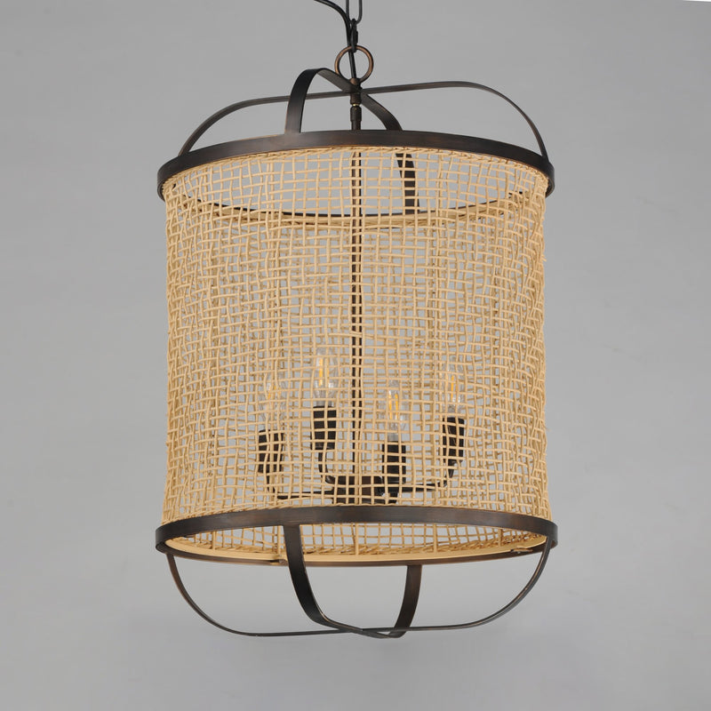 Cestino 19" 4 Light Pendant in Antique Bronze