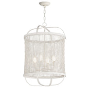 Cestino 19" 4 Light Pendant in Weathered White