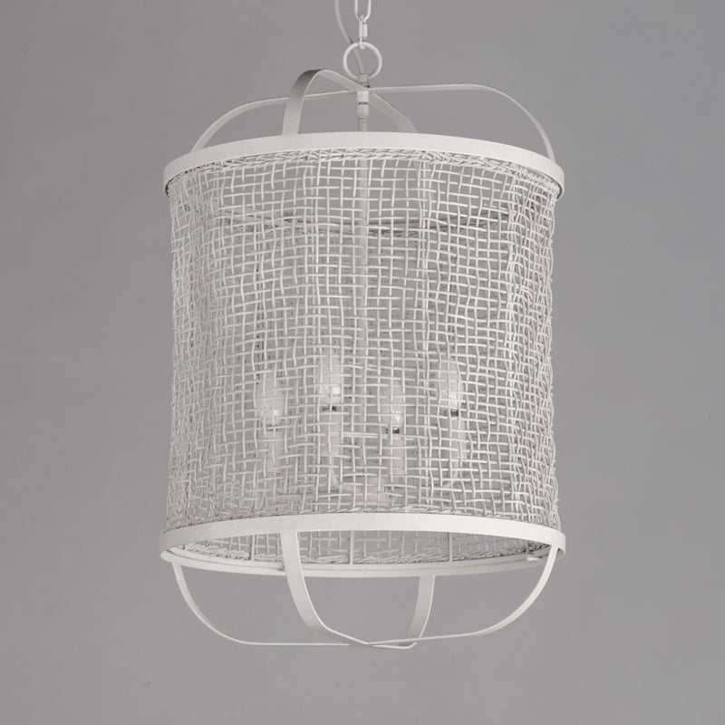 Cestino 19" 4 Light Pendant in Weathered White