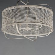 Cestino 30" 5 Light Chandelier in Weathered White