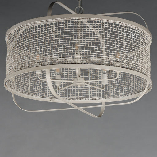 Cestino 30" 5 Light Chandelier in Weathered White
