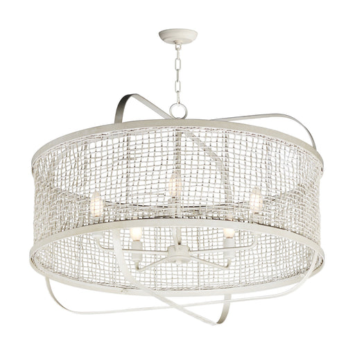 Cestino 30" 5 Light Chandelier in Weathered White