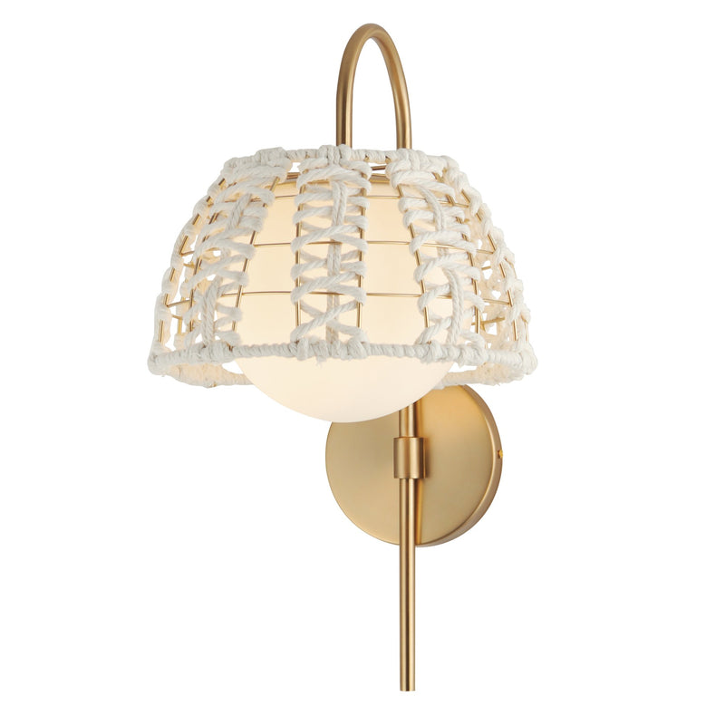Macrame 1 Light Wall Sconce in Gold
