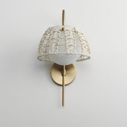 Macrame 1 Light Wall Sconce in Gold