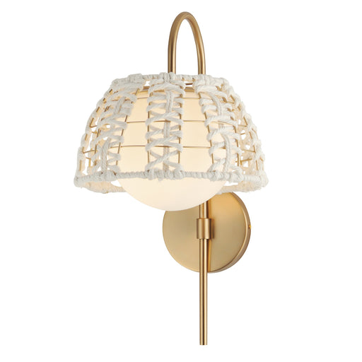 Macrame 1 Light Wall Sconce in Gold