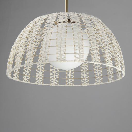 Macrame 1 Light Pendant in Gold
