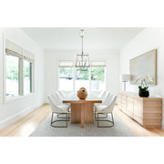 Sylvan 8 Light 42" Linear Chandelier in Polished Nickel in a room setting