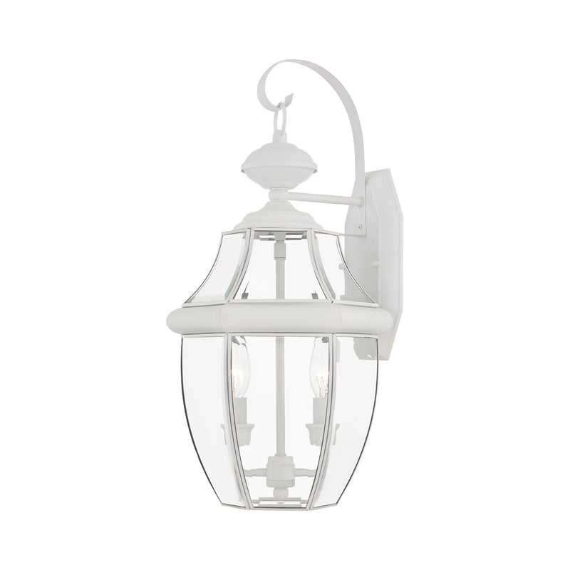 Monterey 2-Light Medium Outdoor Wall Lantern in White