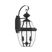 Monterey 2-Light Medium Outdoor Wall Lantern in Black
