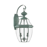 Monterey 2-Light Medium Outdoor Wall Lantern in Verdigris