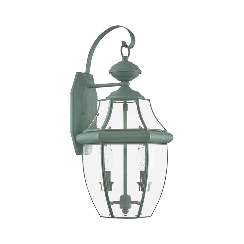 Monterey 2-Light Medium Outdoor Wall Lantern in Verdigris