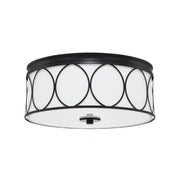Rylann 3-Light Flush Mount in Matte Black