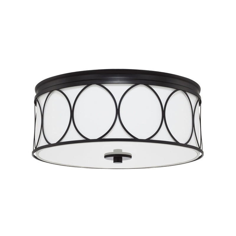 Rylann 3-Light Flush Mount in Matte Black