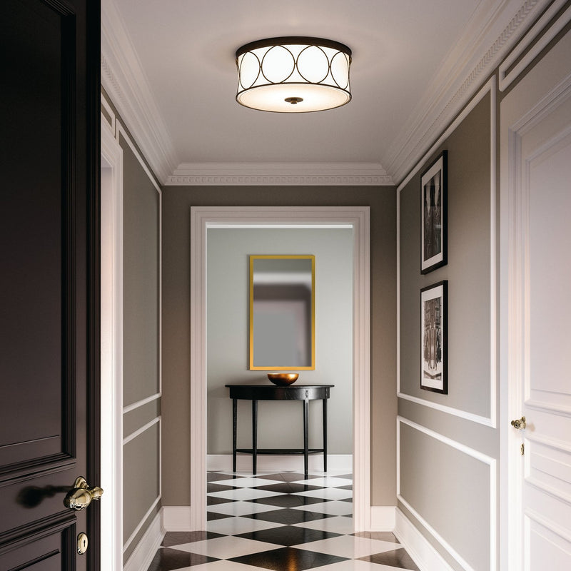 Rylann 3-Light Flush Mount in Matte Black
