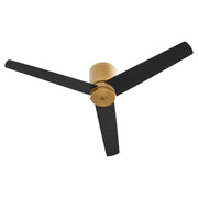 Banzai 52" 3-Blade Hugger Ceiling Fan in Brushed Brass