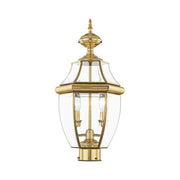 Monterey 2-Light Medium Outdoor Post Light in Polished Brass