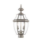 Monterey 2-Light Medium Outdoor Post Light in Brushed Nickel
