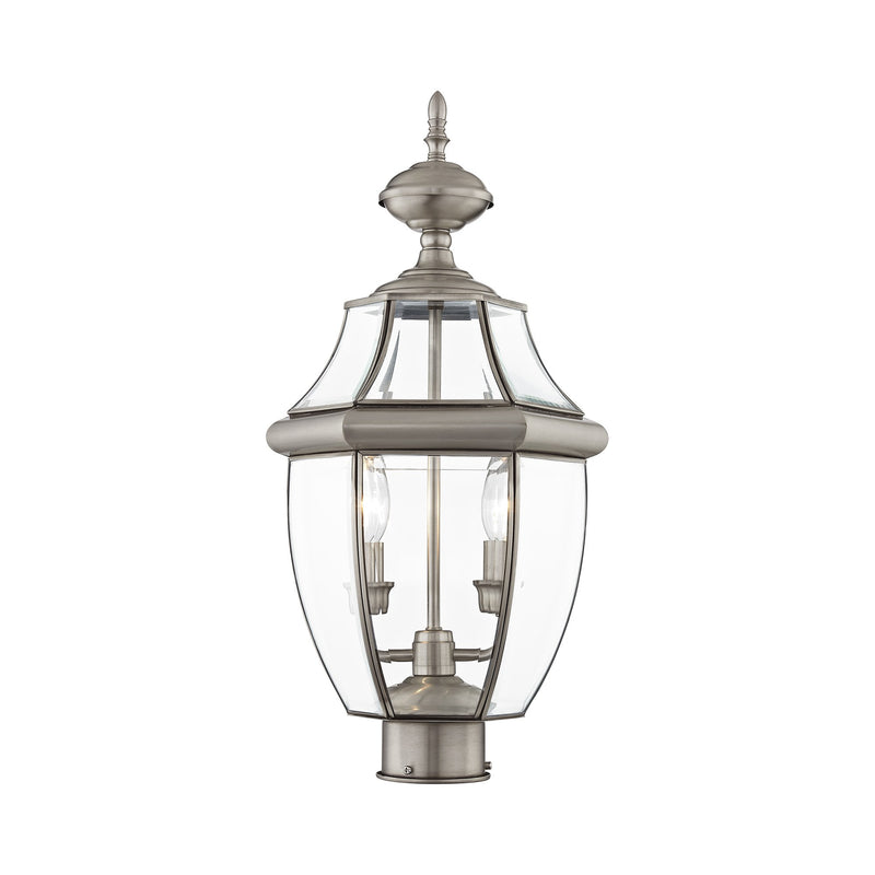 Monterey 2-Light Medium Outdoor Post Light in Brushed Nickel
