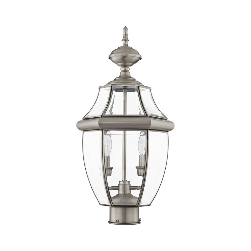 Monterey 2-Light Medium Outdoor Post Light in Brushed Nickel