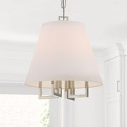 Westwood 4 Light 13.5" Chandelier in Polished Nickel in a room setting