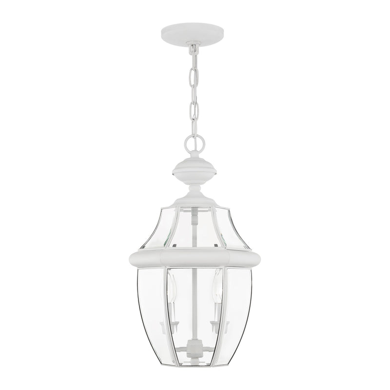 Monterey 2-Light Medium Outdoor Pendant Lantern in White