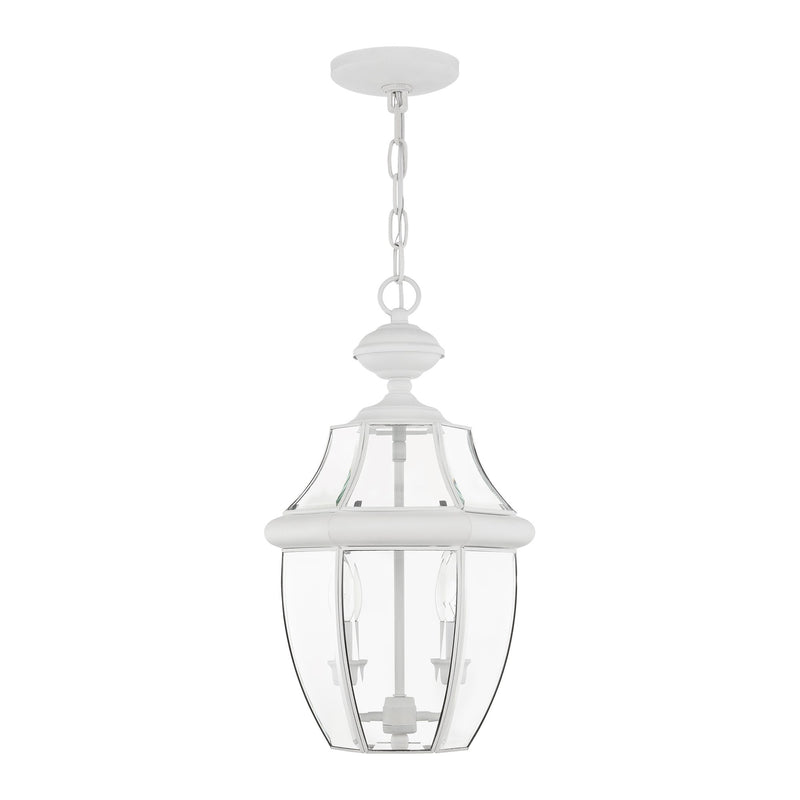 Monterey 2-Light Medium Outdoor Pendant Lantern in White