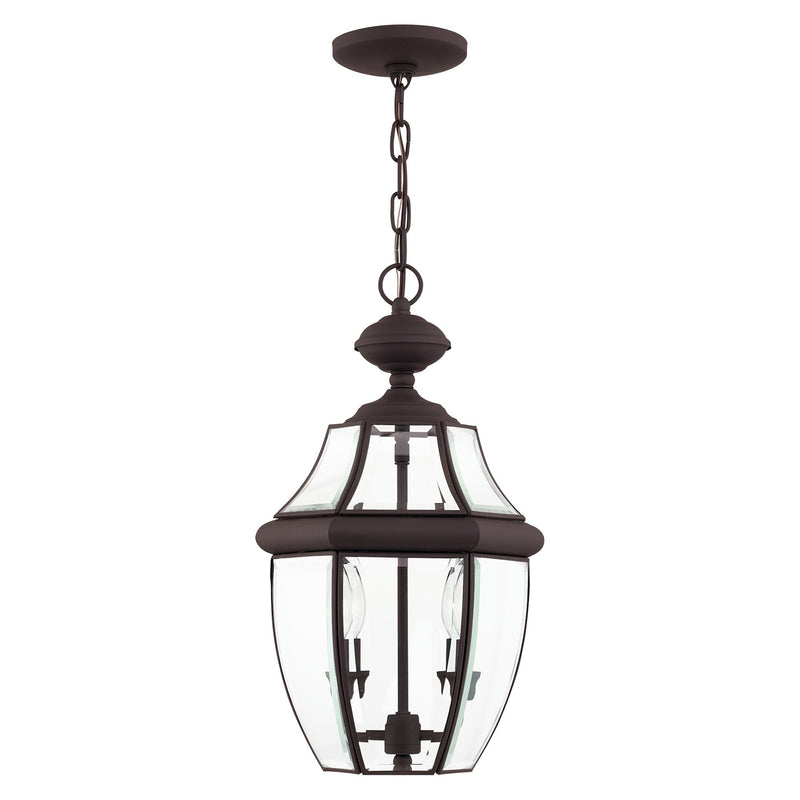 Monterey 2-Light Medium Outdoor Pendant Lantern in Bronze