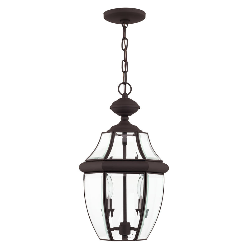 Monterey 2-Light Medium Outdoor Pendant Lantern in Bronze