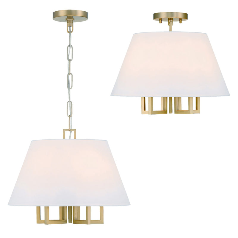 Westwood 5 Light 16" Chandelier in Vibrant Gold