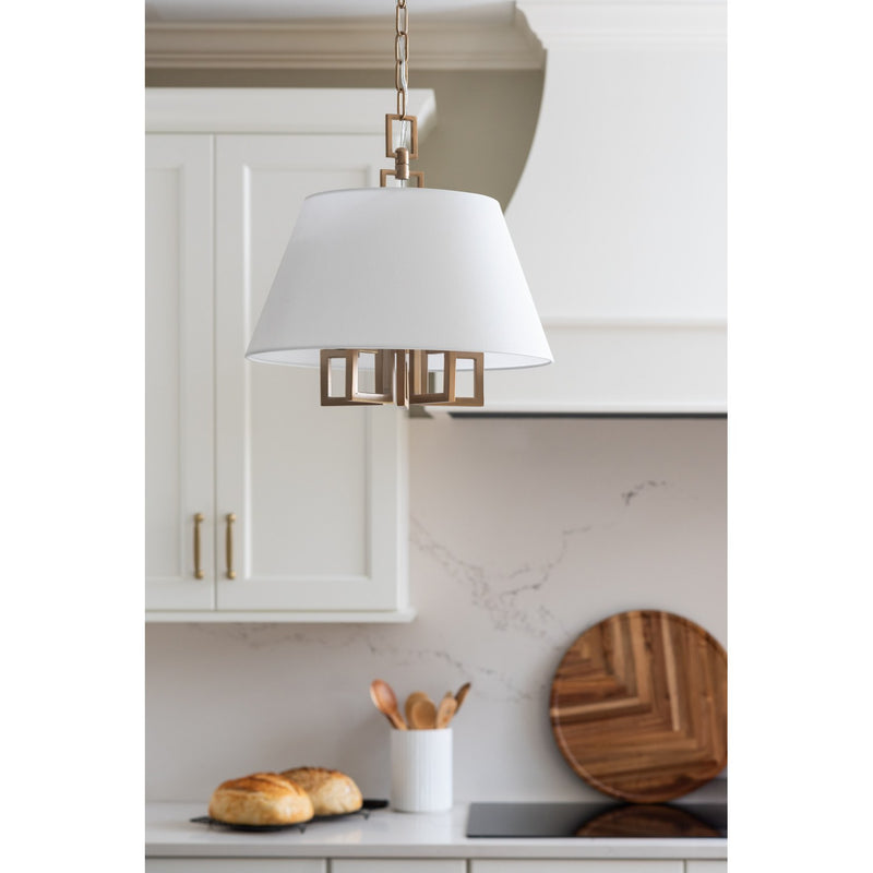 Westwood 5 Light 16" Chandelier in Vibrant Gold in a room setting