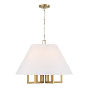 Westwood 6 Light 24" Chandelier in Vibrant Gold