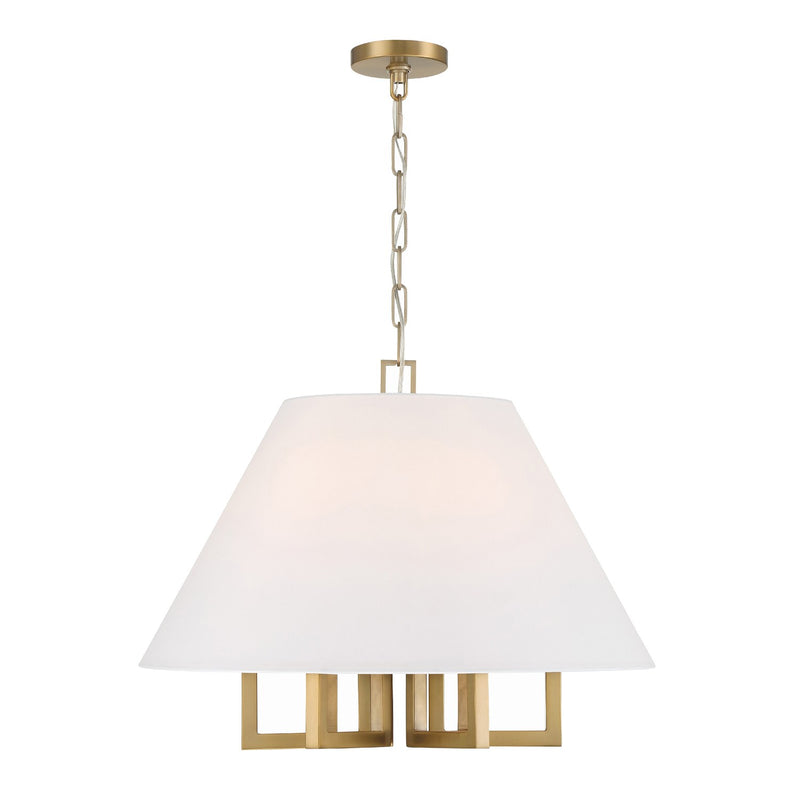 Westwood 6 Light 24" Chandelier in Vibrant Gold