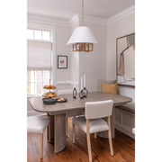 Westwood 6 Light 24" Chandelier in Vibrant Gold in a room setting