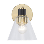 ForgeLume 1-Light 8.5" Bath Sconce in Antique Gold/Black