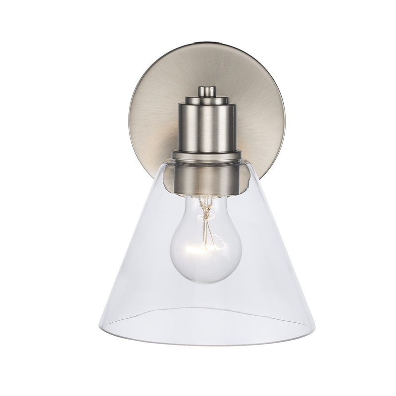 ForgeLume 1-Light 8.5" Bath Sconce in Brushed Nickel