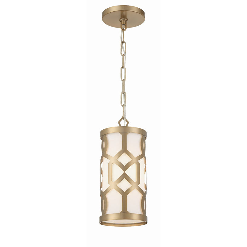 Jennings 1 Light 6.25" Pendant in Aged Brass