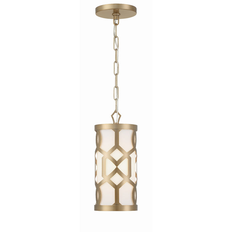 Jennings 1 Light 6.25" Pendant in Aged Brass