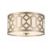 Jennings 3 Light 16.25" Flush Mount in Aged Brass