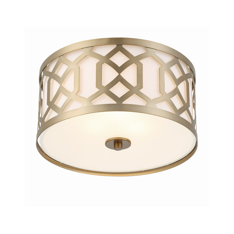 Jennings 3 Light 16.25" Flush Mount in Aged Brass